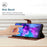 HT06 For iPhone 14 Pro Case Imprint PU Leather Litchi Texture Phone Cover - Brown - 3