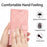 HT06 For iPhone 13 6.1 inch Case Imprint Rhombus Pattern Stand PU Leather Phone Cover - Pink - 4