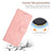 HT06 For iPhone 13 6.1 inch Case Imprint Rhombus Pattern Stand PU Leather Phone Cover - Pink - 5