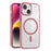 For iPhone 14 Plus Clear Case PC + TPU Phone Cover Compatible with MagSafe - Pink - 1