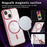 For iPhone 14 Plus Clear Case PC + TPU Phone Cover Compatible with MagSafe - Pink - 3