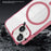 For iPhone 14 Plus Clear Case PC + TPU Phone Cover Compatible with MagSafe - Pink - 4