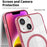 For iPhone 14 Plus Clear Case PC + TPU Phone Cover Compatible with MagSafe - Pink - 5