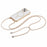 For iPhone 15 Case Compatible with MagSafe Electroplating TPU Cellphone Protector with Long Lanyard - Gold - 2
