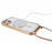 For iPhone 15 Case Compatible with MagSafe Electroplating TPU Cellphone Protector with Long Lanyard - Gold - 3