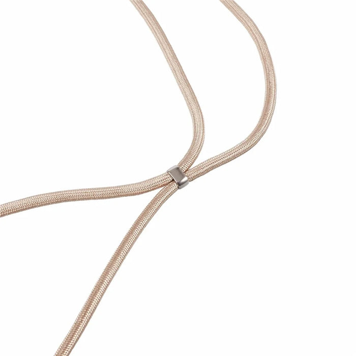For iPhone 15 Case Compatible with MagSafe Electroplating TPU Cellphone Protector with Long Lanyard - Gold - 6