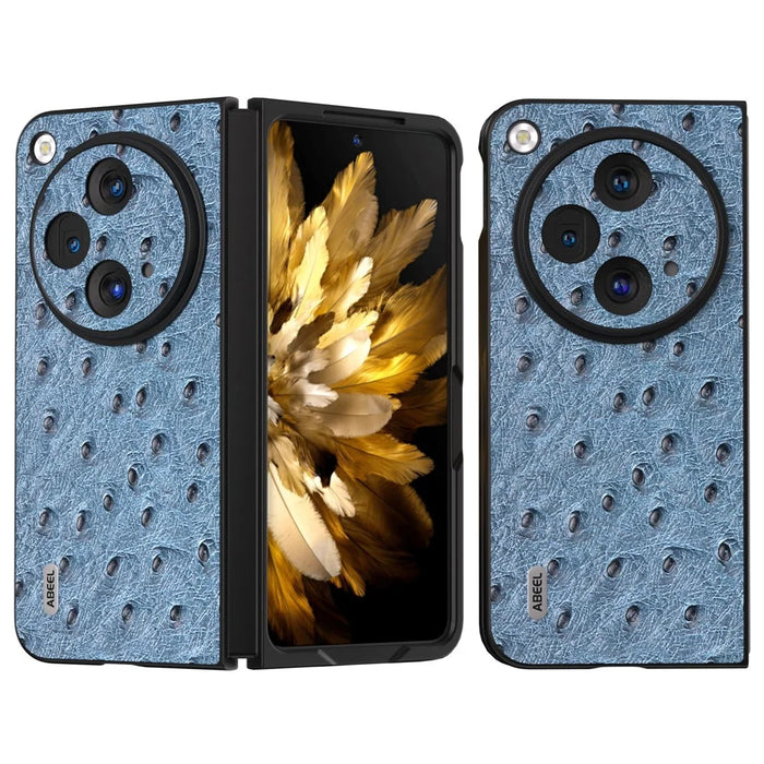 ABEEL For OnePlus Open Case Ostrich Texture Phone Back Cover - Blue - 1