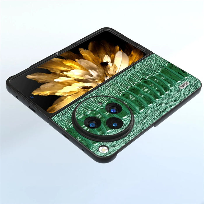 ABEEL For OnePlus Open Case Crocodile Texture Shockproof Phone Cover - Green - 3