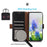 For Samsung Galaxy A25 5G (Global) (161.0 x 76.5 x 8.3mm) Case Genuine Cow Leather Folio Phone Cover with RFID Blocking - Black - 3