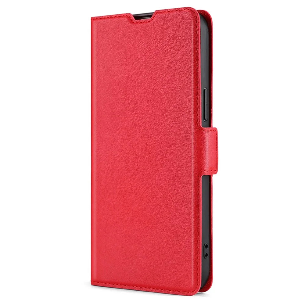 For vivo Y27 4G Case Ultra Thin Leather Card Slot Smart Phone Cover - Red - 7