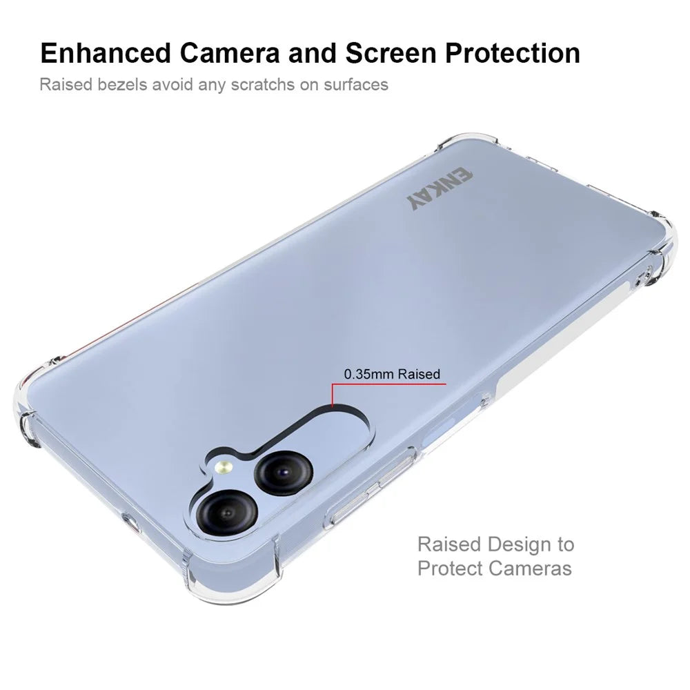 ENKAY HAT PRINCE TPU Phone Cover for Samsung Galaxy A05 4G Case Anti-slip Strip Edge Mobile Shell - 3
