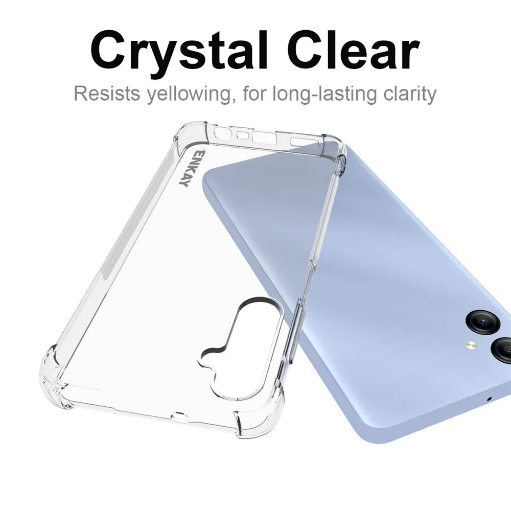 ENKAY HAT PRINCE TPU Phone Cover for Samsung Galaxy A05 4G Case Anti-slip Strip Edge Mobile Shell - 5