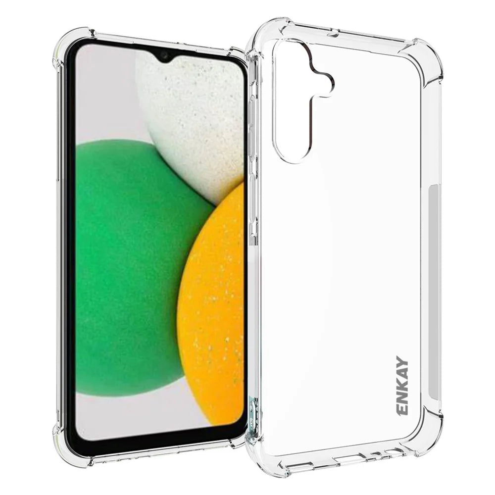 ENKAY HAT PRINCE For Samsung Galaxy A15 5G TPU Phone Case Clear Anti-slip Strip Edge Phone Cover Shell - 1