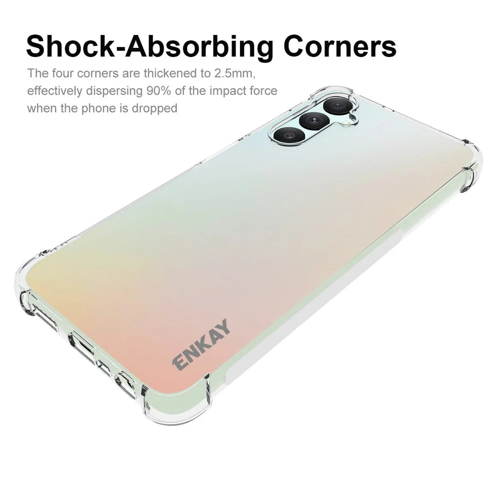 ENKAY HAT PRINCE For Samsung Galaxy A05s 4G Case Shockproof Corners TPU Phone Cover Clear Shell - 2