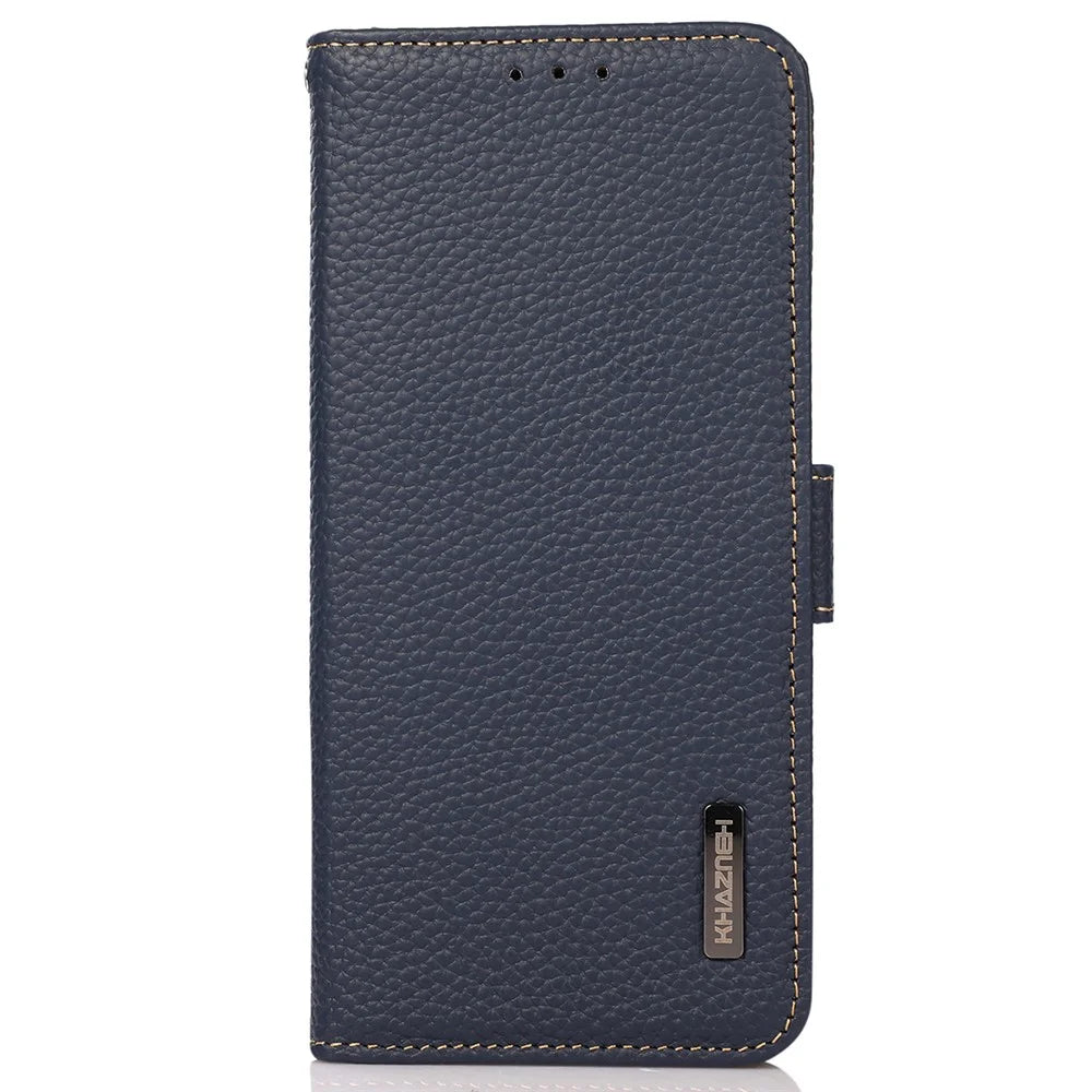 KHAZNEH For Google Pixel 8a Case RFID Blocking Wallet Stand Phone Cover - Blue - 6