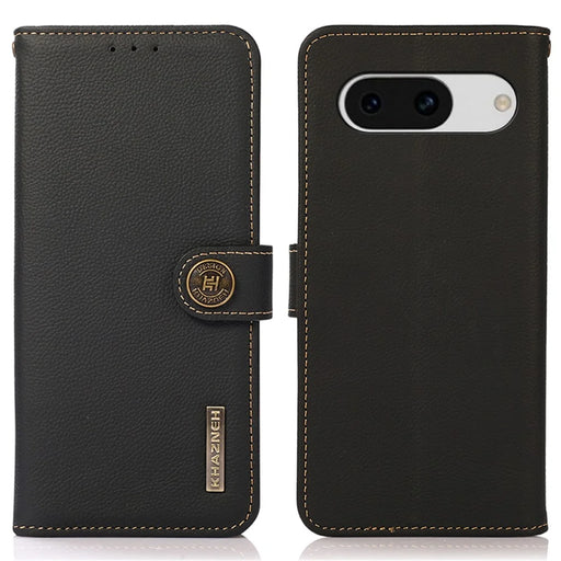 KHAZNEH For Google Pixel 8a Case Wallet RFID Blocking Phone Stand Cover - Black - 1