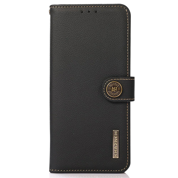 KHAZNEH For Google Pixel 8a Case Wallet RFID Blocking Phone Stand Cover - Black - 6