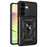 For Samsung Galaxy S24 Case Anti-drop Slide Lens Protection Scratch-resistant PC+TPU Phone Cover - Black - 1