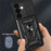 For Samsung Galaxy S24 Case Anti-drop Slide Lens Protection Scratch-resistant PC+TPU Phone Cover - Black - 6