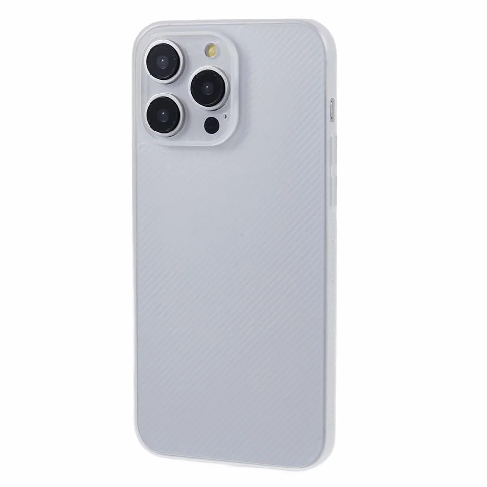 For iPhone 15 Pro Phone Cover Ultra-Thin PC Smartphone Case Shell - White - 1