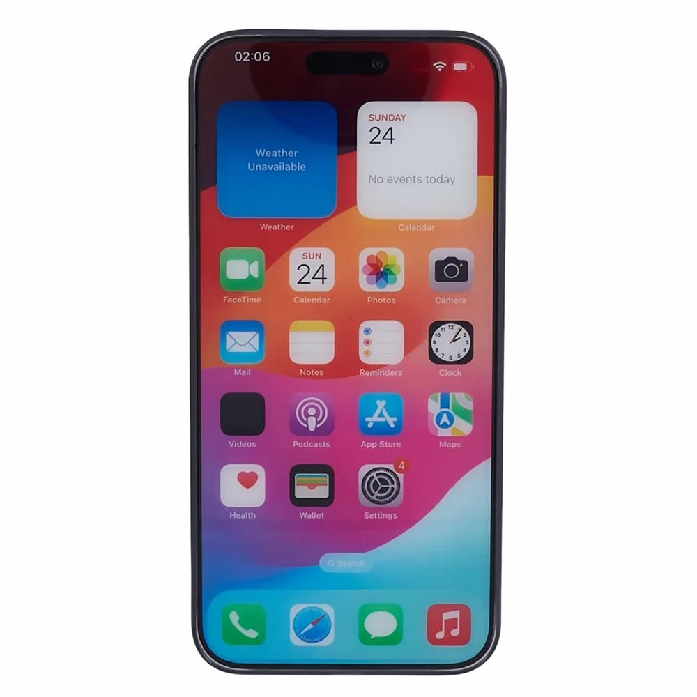 For iPhone 15 Pro Case Scratch-resistant Ultra-Thin PC Smartphone Cover - Black - 2