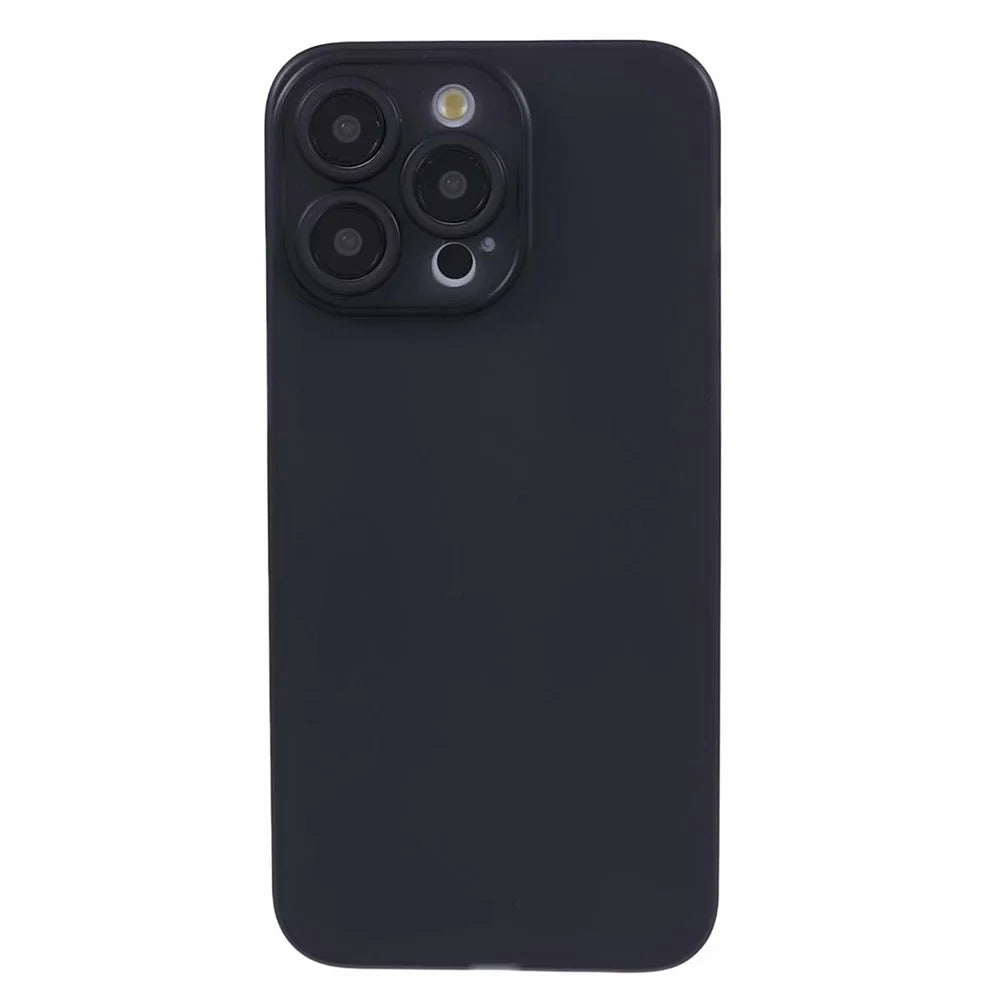 For iPhone 15 Pro Case Scratch-resistant Ultra-Thin PC Smartphone Cover - Black - 3