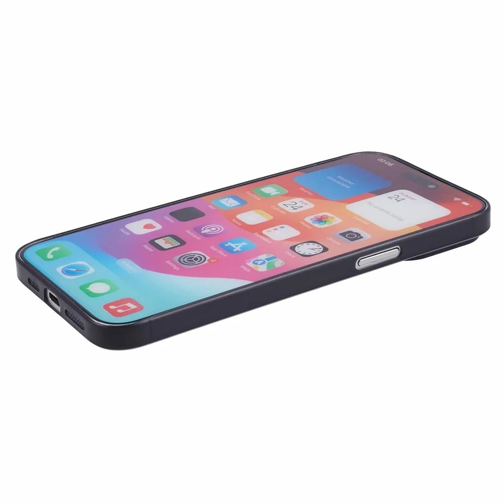 For iPhone 15 Pro Case Scratch-resistant Ultra-Thin PC Smartphone Cover - Black - 5