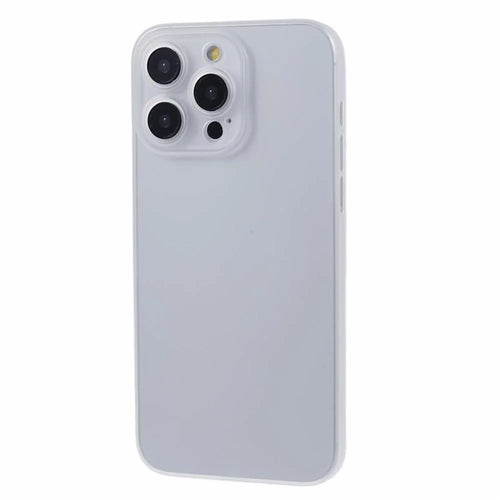 For iPhone 15 Pro Max Ultra-Thin Case Scratch-resistant PC Smartphone Back Shell Cover - White - 1