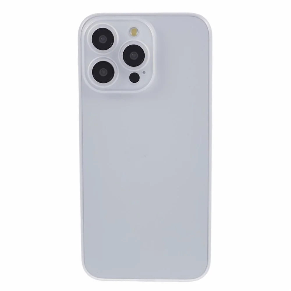 For iPhone 15 Pro Max Ultra-Thin Case Scratch-resistant PC Smartphone Back Shell Cover - White - 3