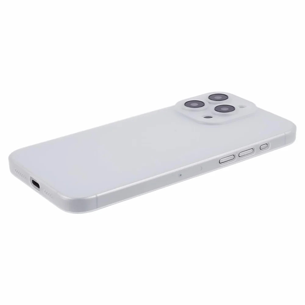 For iPhone 15 Pro Max Ultra-Thin Case Scratch-resistant PC Smartphone Back Shell Cover - White - 4