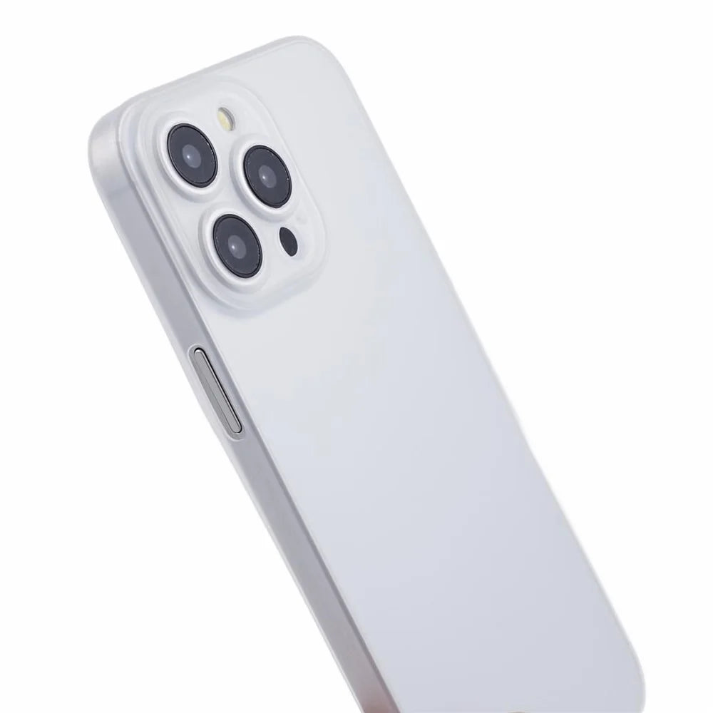 For iPhone 15 Pro Max Ultra-Thin Case Scratch-resistant PC Smartphone Back Shell Cover - White - 6