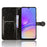 For Samsung Galaxy A05 4G Case Imprinted PU Leather Wallet Phone Shell with Strap - Black - 2