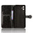 For Samsung Galaxy A05 4G Case Imprinted PU Leather Wallet Phone Shell with Strap - Black - 4