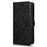 For Samsung Galaxy A05 4G Case Imprinted PU Leather Wallet Phone Shell with Strap - Black - 6
