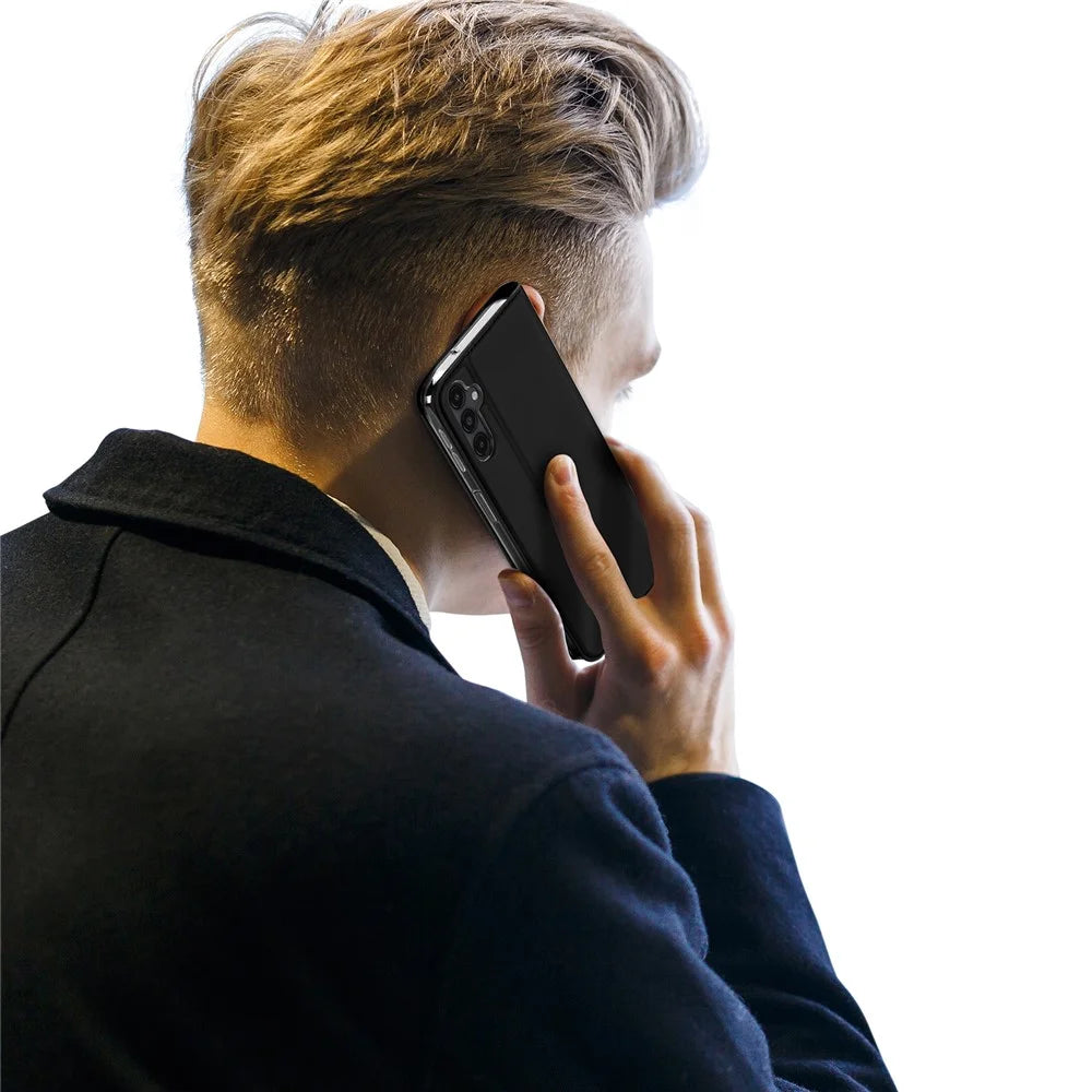 DUX DUCIS Skin Pro Series For Samsung Galaxy A15 5G / 4G Case PU Leather Stand Flip Phone Cover - Black - 7