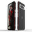 For Google Pixel 8 Pro Case Slim Fit Metal Frame Bumper Cover - Black+Red - 1