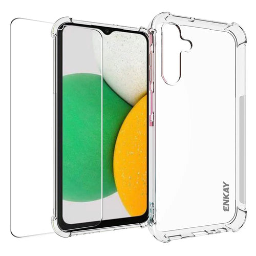 ENKAY HAT PRINCE For Samsung Galaxy A15 5G Case Drop-proof Clear TPU Cover with Screen Film - 1