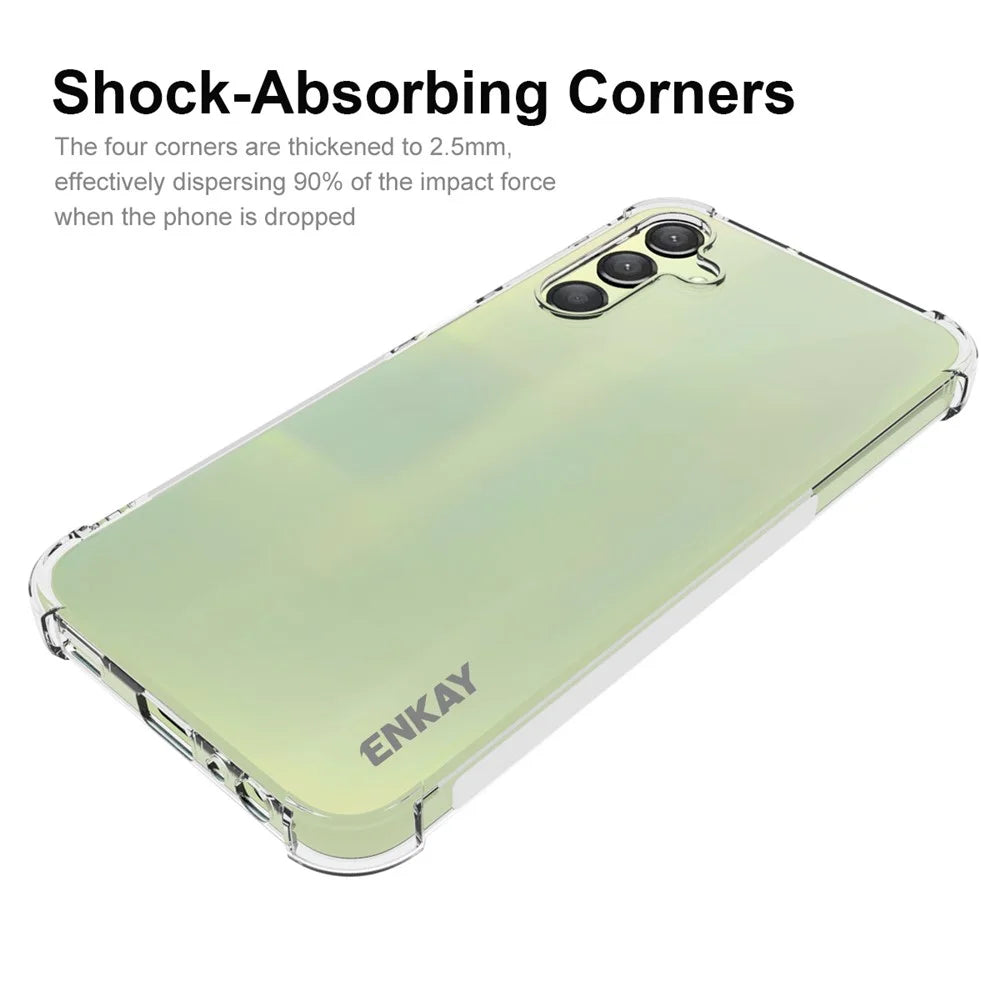 ENKAY HAT PRINCE For Samsung Galaxy A15 5G Case Drop-proof Clear TPU Cover with Screen Film - 2