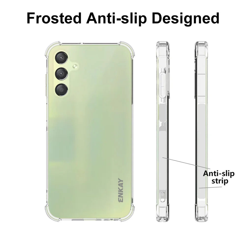 ENKAY HAT PRINCE For Samsung Galaxy A15 5G Case Drop-proof Clear TPU Cover with Screen Film - 4