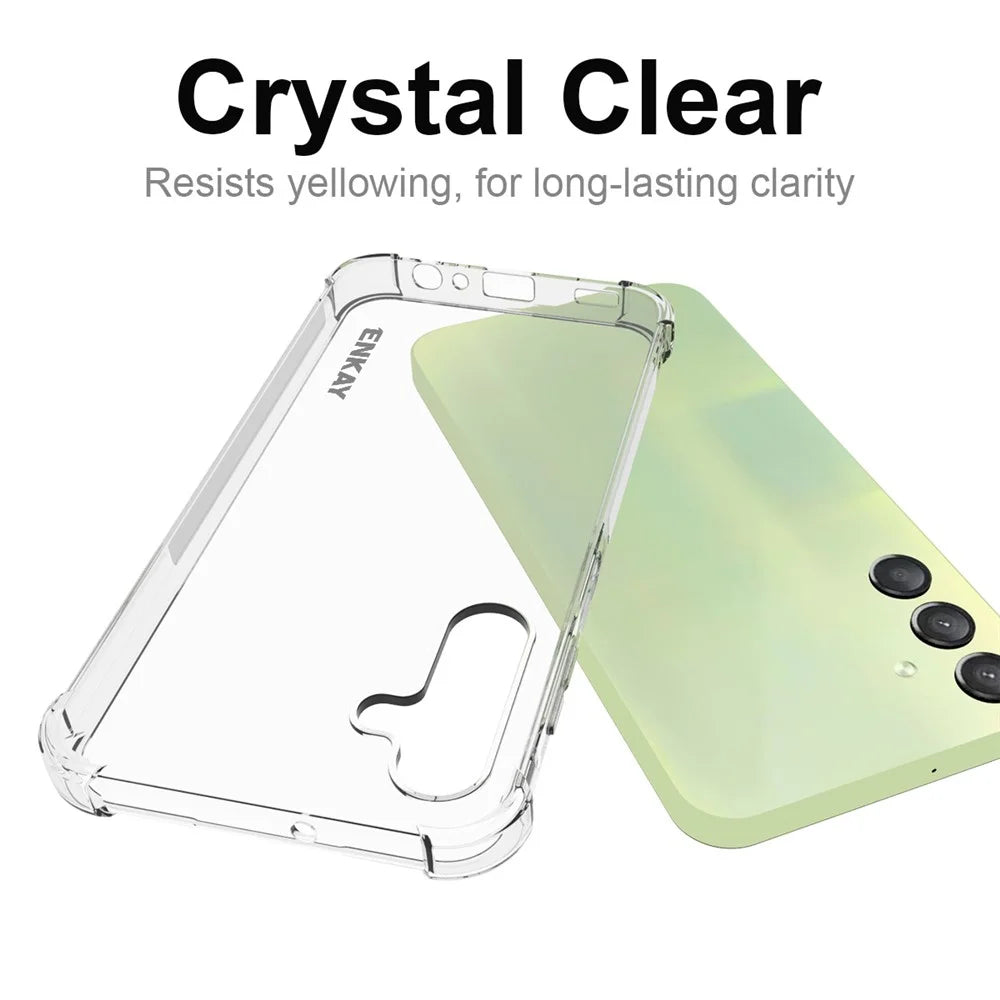 ENKAY HAT PRINCE For Samsung Galaxy A15 5G Case Drop-proof Clear TPU Cover with Screen Film - 5