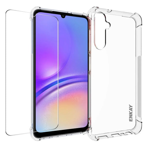 ENKAY HAT PRINCE For Samsung Galaxy A05 4G Clear Case Non-slip Phone Cover with Screen Film - 1