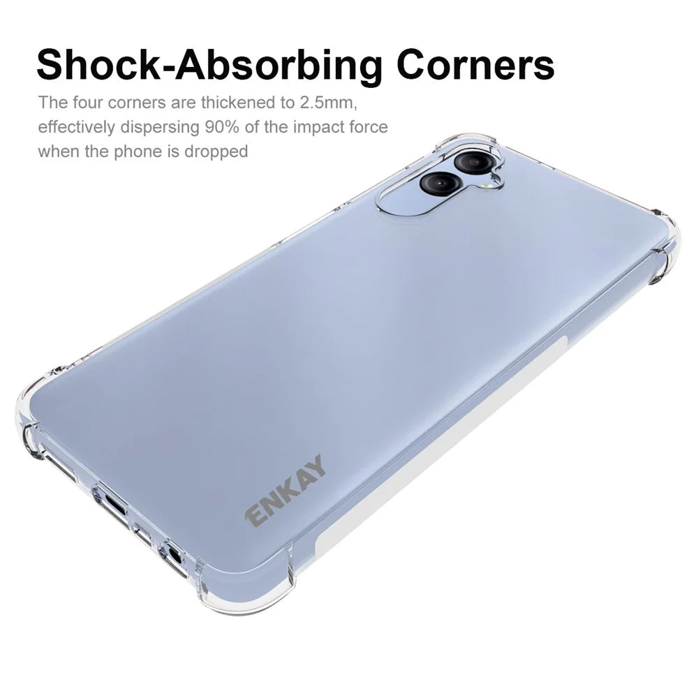 ENKAY HAT PRINCE For Samsung Galaxy A05 4G Clear Case Non-slip Phone Cover with Screen Film - 2