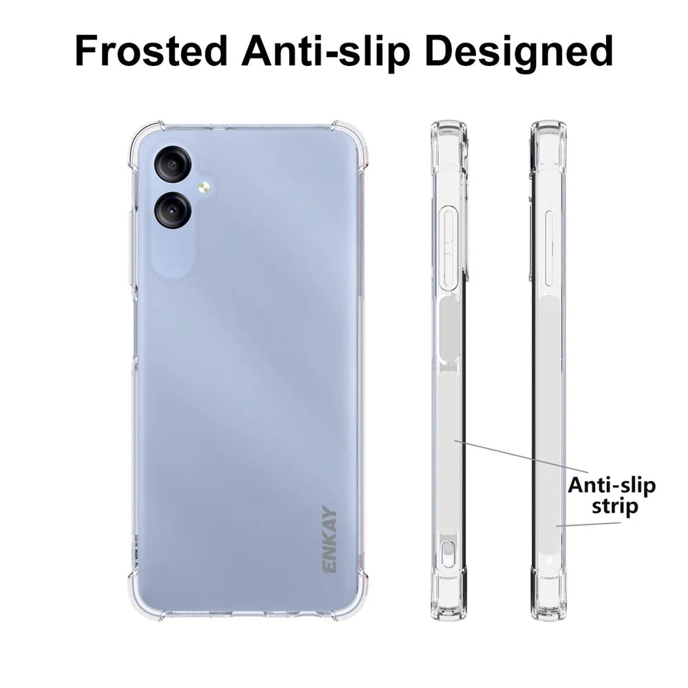 ENKAY HAT PRINCE For Samsung Galaxy A05 4G Clear Case Non-slip Phone Cover with Screen Film - 4