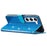For Samsung Galaxy S24+ Case Glittery Phone Cover with Wallet Stand - Blue - 3