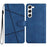 For Samsung Galaxy S24+ Case Magnetic Clasp Wallet Leather Cover - Blue - 1