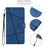 For Samsung Galaxy S24+ Case Magnetic Clasp Wallet Leather Cover - Blue - 5