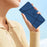 For Samsung Galaxy S24+ Case Magnetic Clasp Wallet Leather Cover - Blue - 6