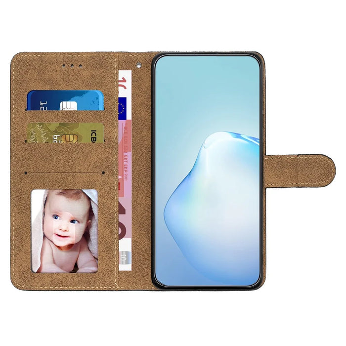 For Samsung Galaxy S24 Case PU Leather Wallet Imprinted Phone Cover - Green - 2