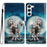 For Samsung Galaxy S24+ Case Pattern Printing PU Leather Wallet Phone Cover - Two Wolves - 1