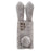 For Samsung Galaxy S24 Ultra Case Warm Fluffy 3D Bunny Ears Phone Cover - Light Grey - 1
